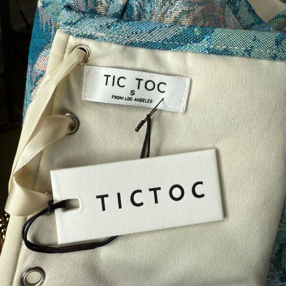 Tic Toc Floral Blue Corset - Picture 3 of 3